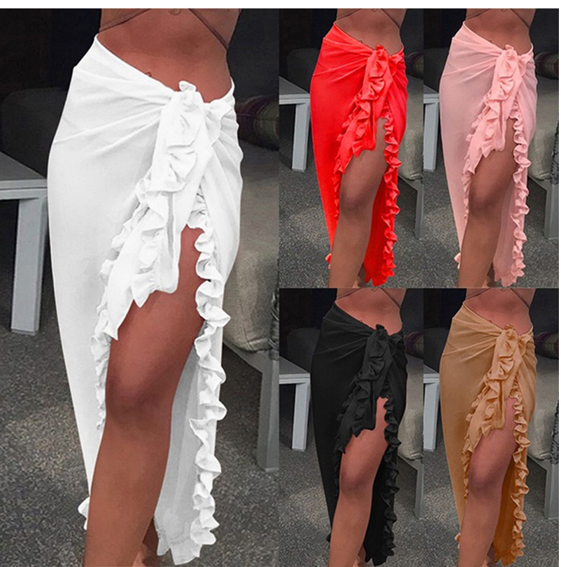 Cover Up Kaftan - 5 cores plissado sarong para as