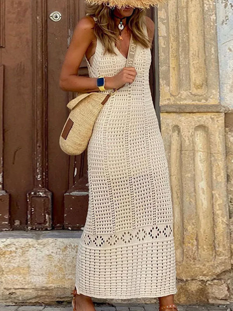 Cover Up Kaftan - S-xl 2025 decote em v oco
