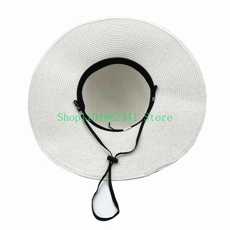 Hat Floppy Wide - Chapéu de Palha Elegante 652F para