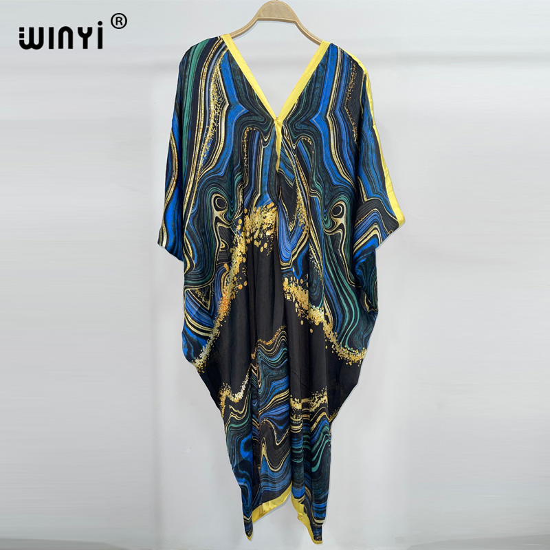 WINYI-Vestido de praia boêmio  - Cover Up Kaftan avaliação e preço