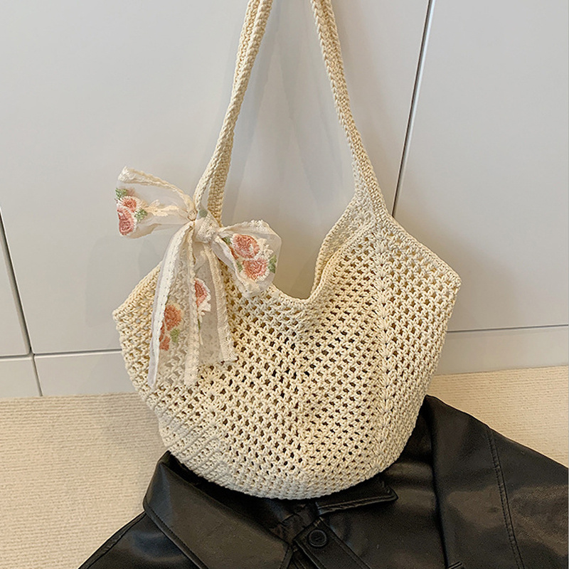 Bolsa Tote Feminina de Verão c - Crochet Bag Raffia avaliação e preço