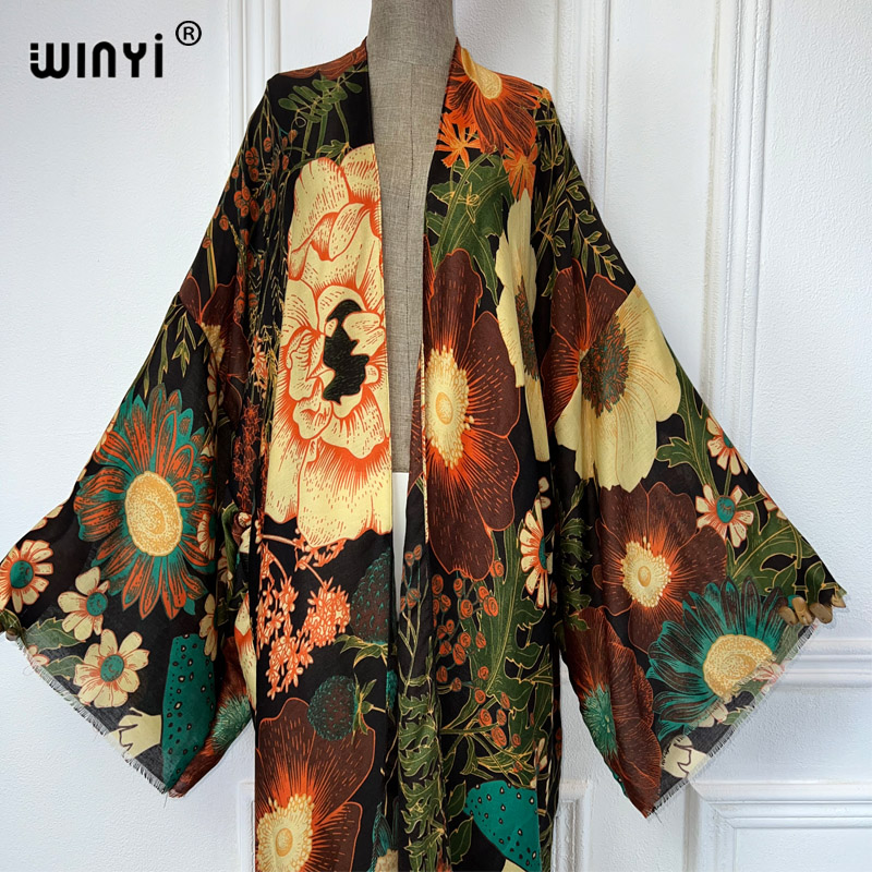 WINYI África Moda Verão Kimono - Cover Up Kaftan avaliação e preço