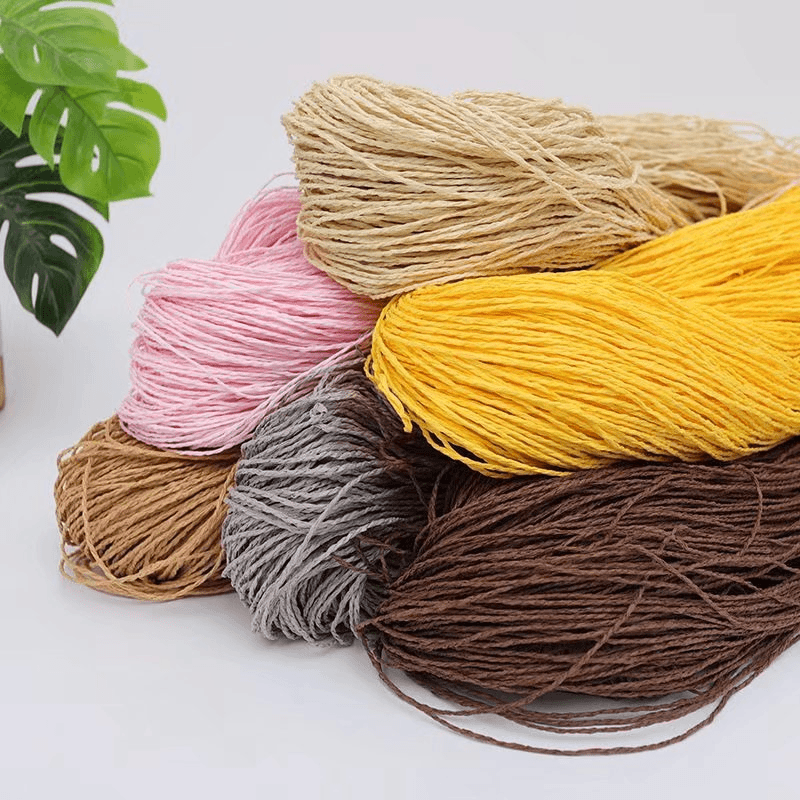 200g 2ply algodão ráfia fio pa - Crochet Bag Raffia avaliação e preço