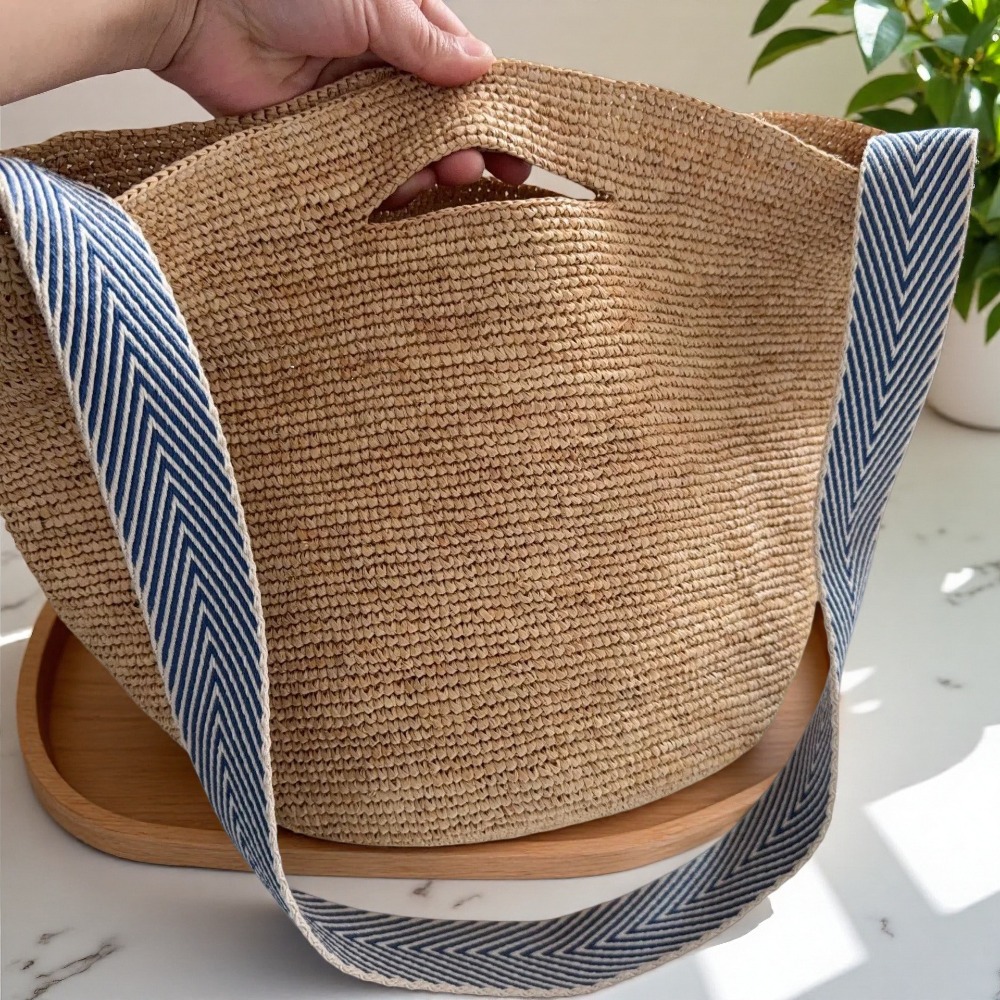 Nova Bolsa Bucket Arco-Íris de - Crochet Bag Raffia avaliação e preço