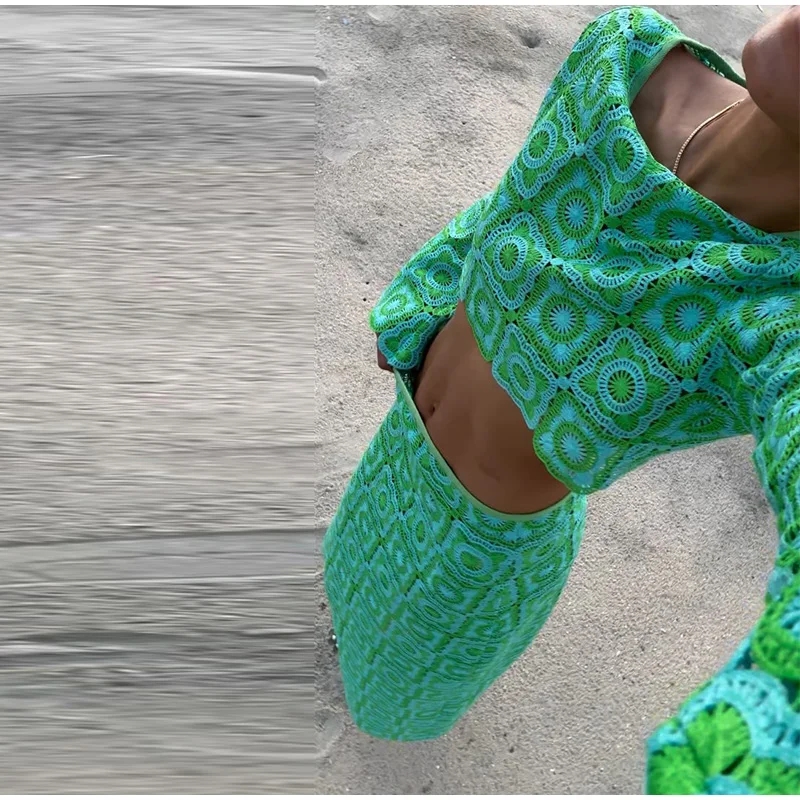 Einy crochê gancho de malha oc - Crop Top Crochet avaliação e preço