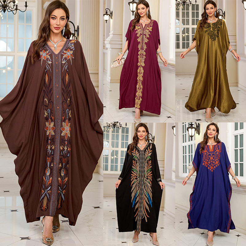Caftans Longos Bordados para M - Cover Up Kaftan avaliação e preço