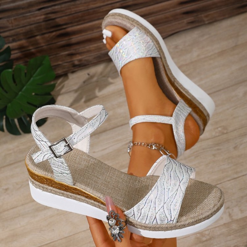 Sandálias Anabela Femininas Br - Wedge Espadrille Women avaliação e preço